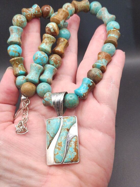 Jay King Jewelry - Jay King DTR Turquoise necklace and pendant set 925 Sterling Silver